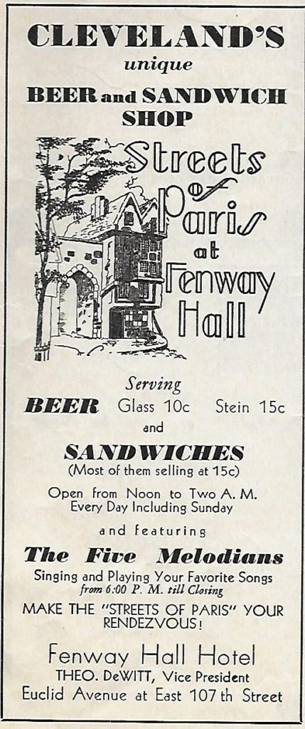 Beer and Sandwiches, 1933