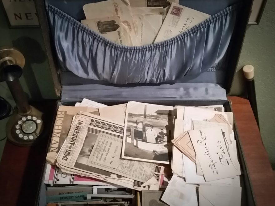 Suitcase full of ephemera